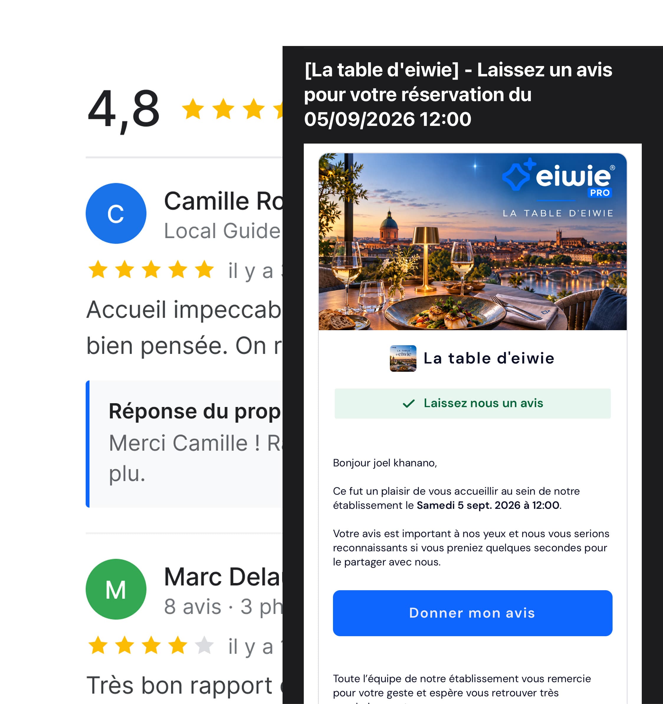 Votre visibilité et votre réputation Avis illustration
